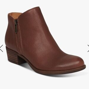 Lucky Brand Barough Bootie Dark Brown Size 7